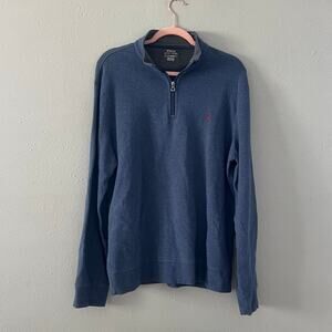 Polo Ralph Lauren Quarter-Zip Pullover Blue Size Large Classic